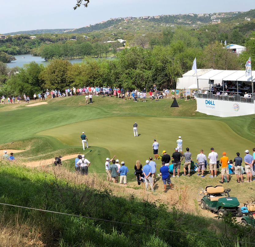 Dell 科技比洞賽場地Austin Country Club漂亮的景色。