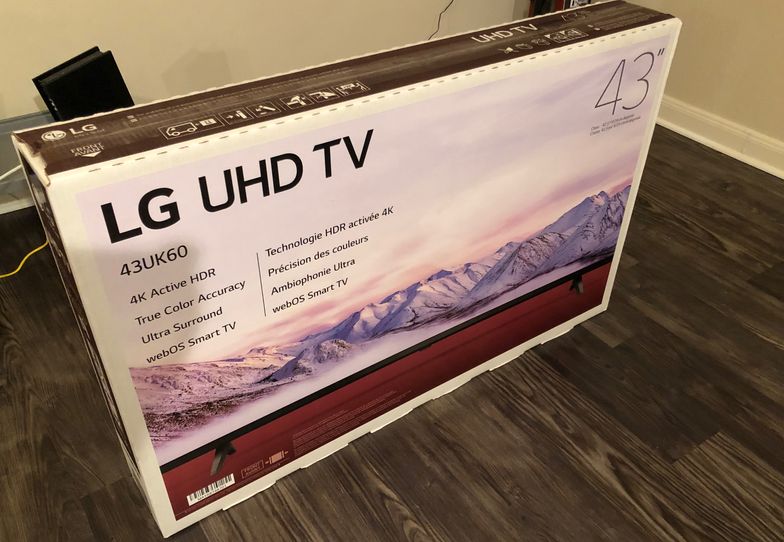 LG 43型4K HDR智慧物聯網電視外盒正面